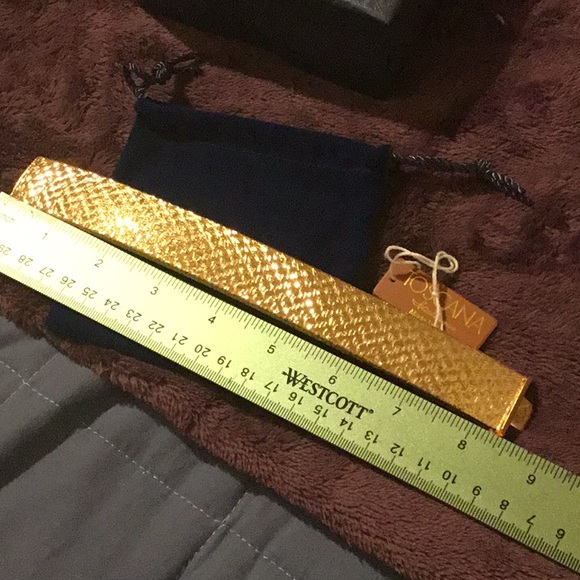 Toscana Italian Mirrigo Finish 18k Gold Plated Bracelet , NIB - Picture 11 of 14